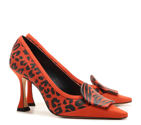 Decollete Vicenza WILD & Chic arancione tacco alto