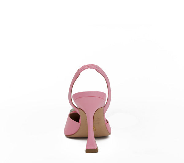 Slingback Agata rosa tacco alto