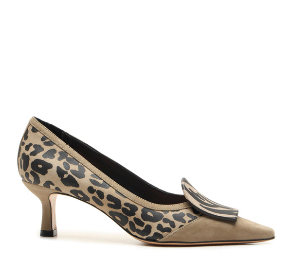 Decollete Vicenza WILD & Chic taupe tacco medio