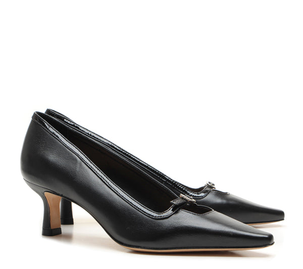Décolleté Vicenza bon ton tacco kitten nero
