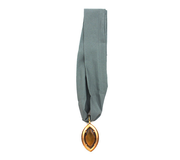 Foulard di tessuto petrolio con cristallo