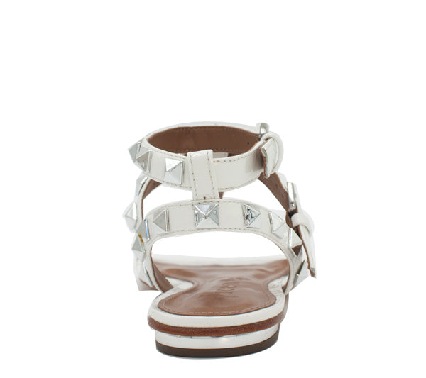 White Vicenza flat sandal