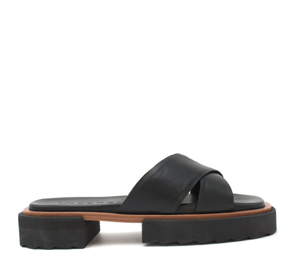 black Vicenza leather