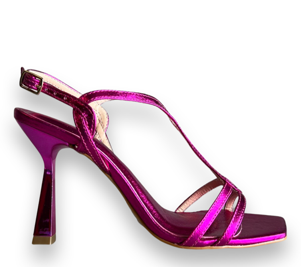 Sandalo Miss Unique metal fucsia
