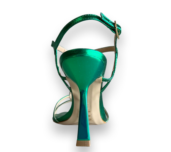 GREEN METAL SANDAL