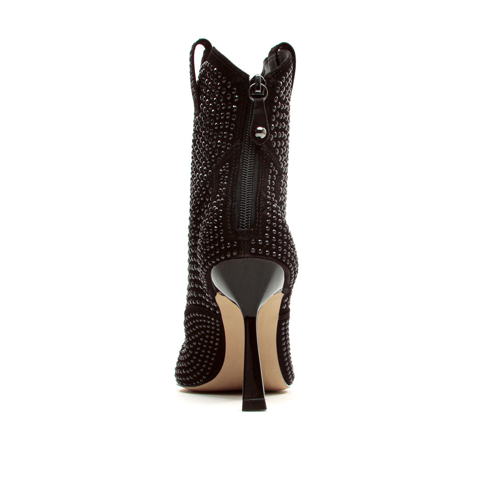 Tronchetto Miss Unique nero con strass