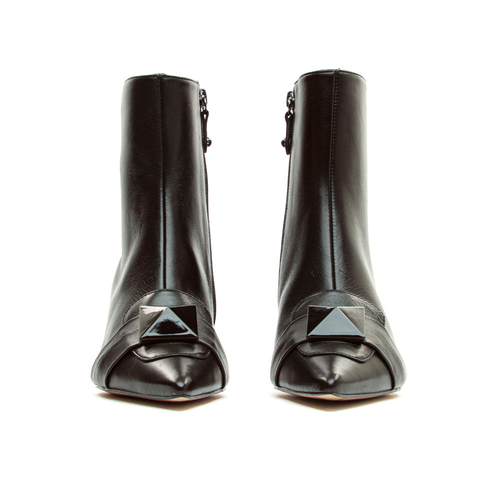 Black Miss Unique Ankle boot mid heel