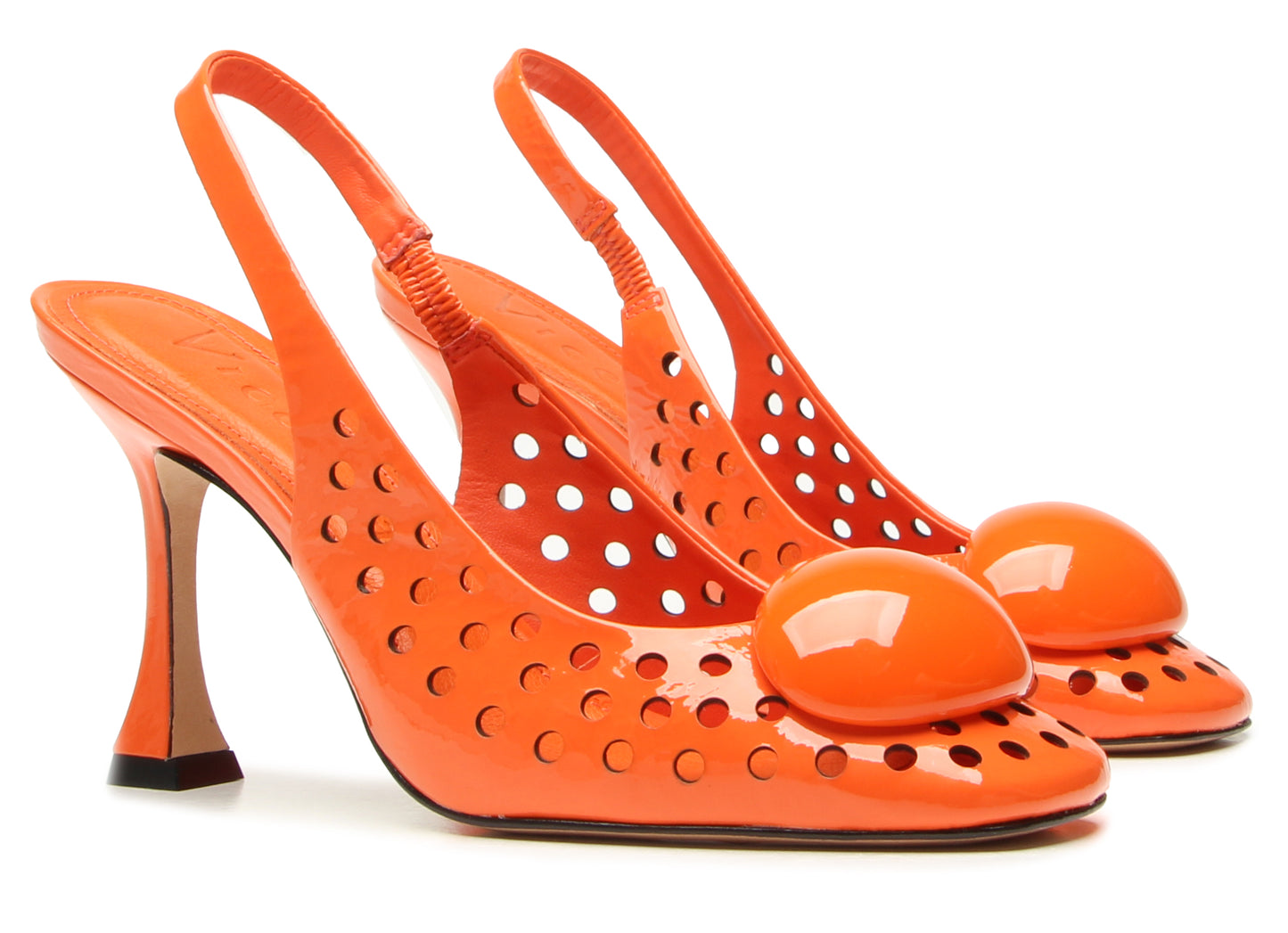 Slingback Margot Arancio Vicenza tacco alto