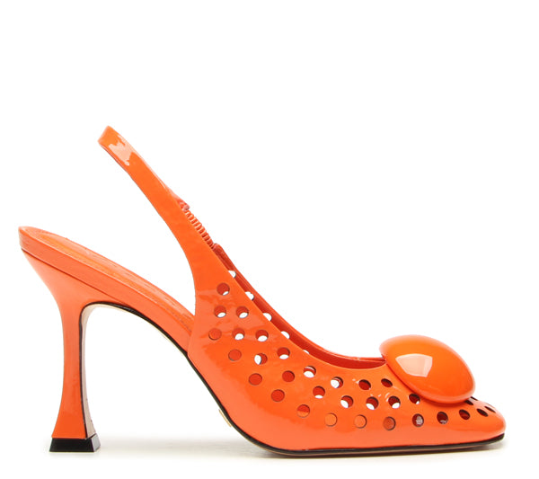Slingback Margot Arancio Vicenza tacco alto