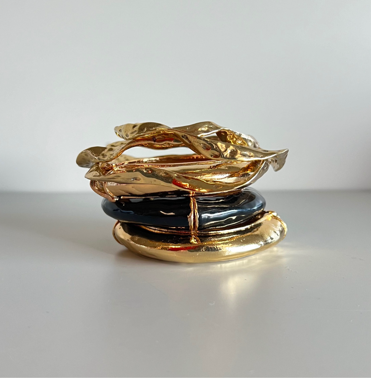 Bracciale smaltato nero