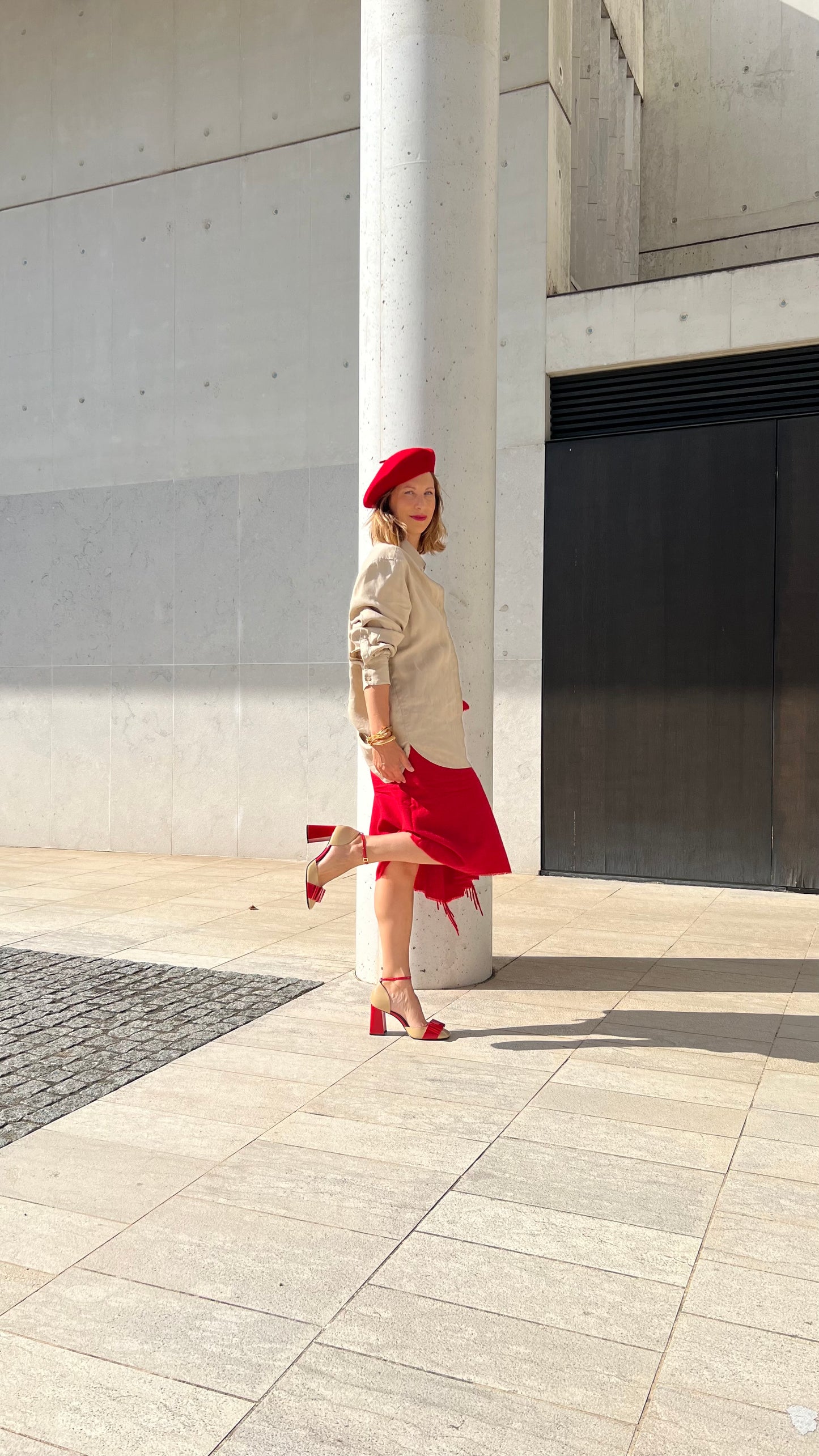 High heel bicolor Vicenza shoe