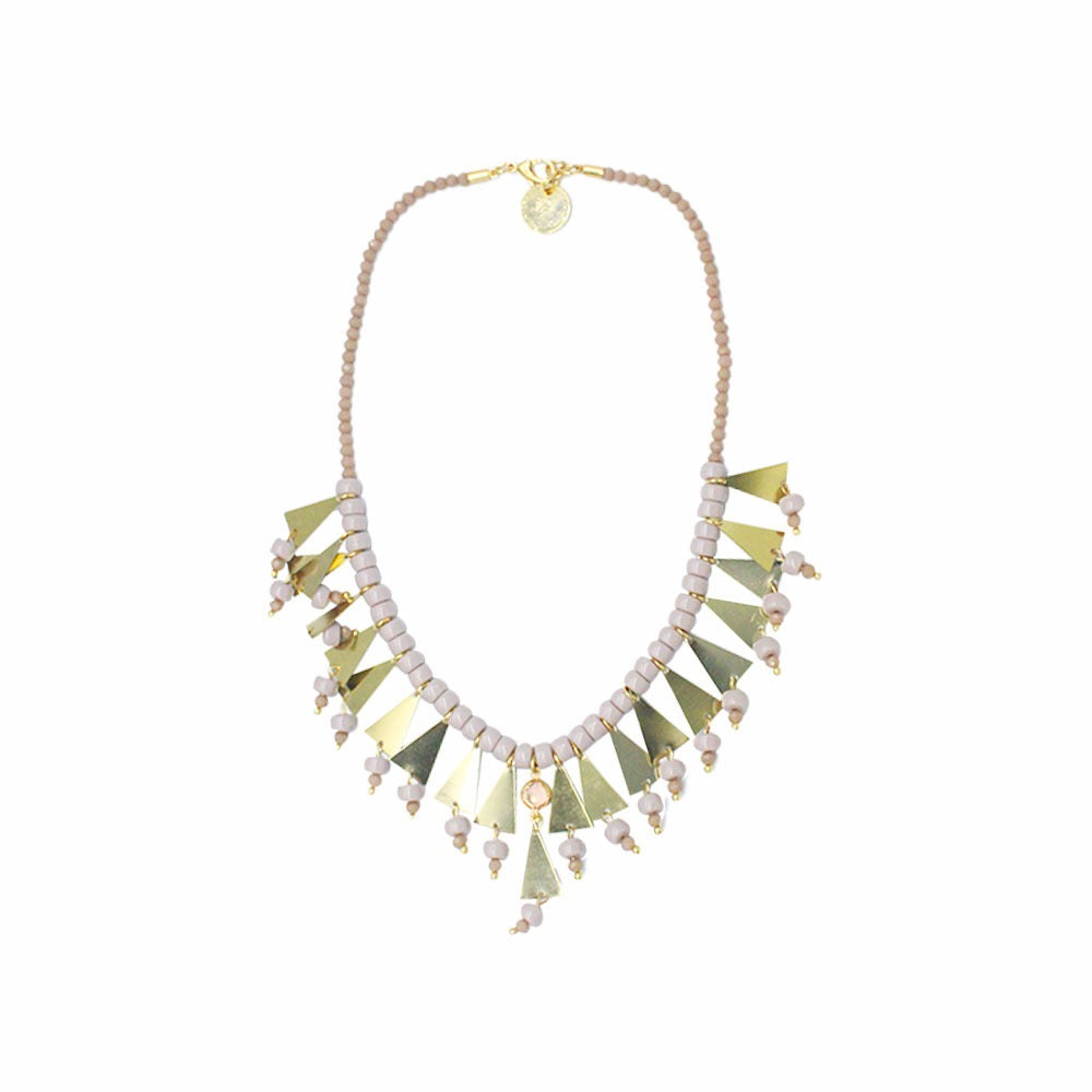 Collana Alchimia in resina con dettagli in bagno oro vintage