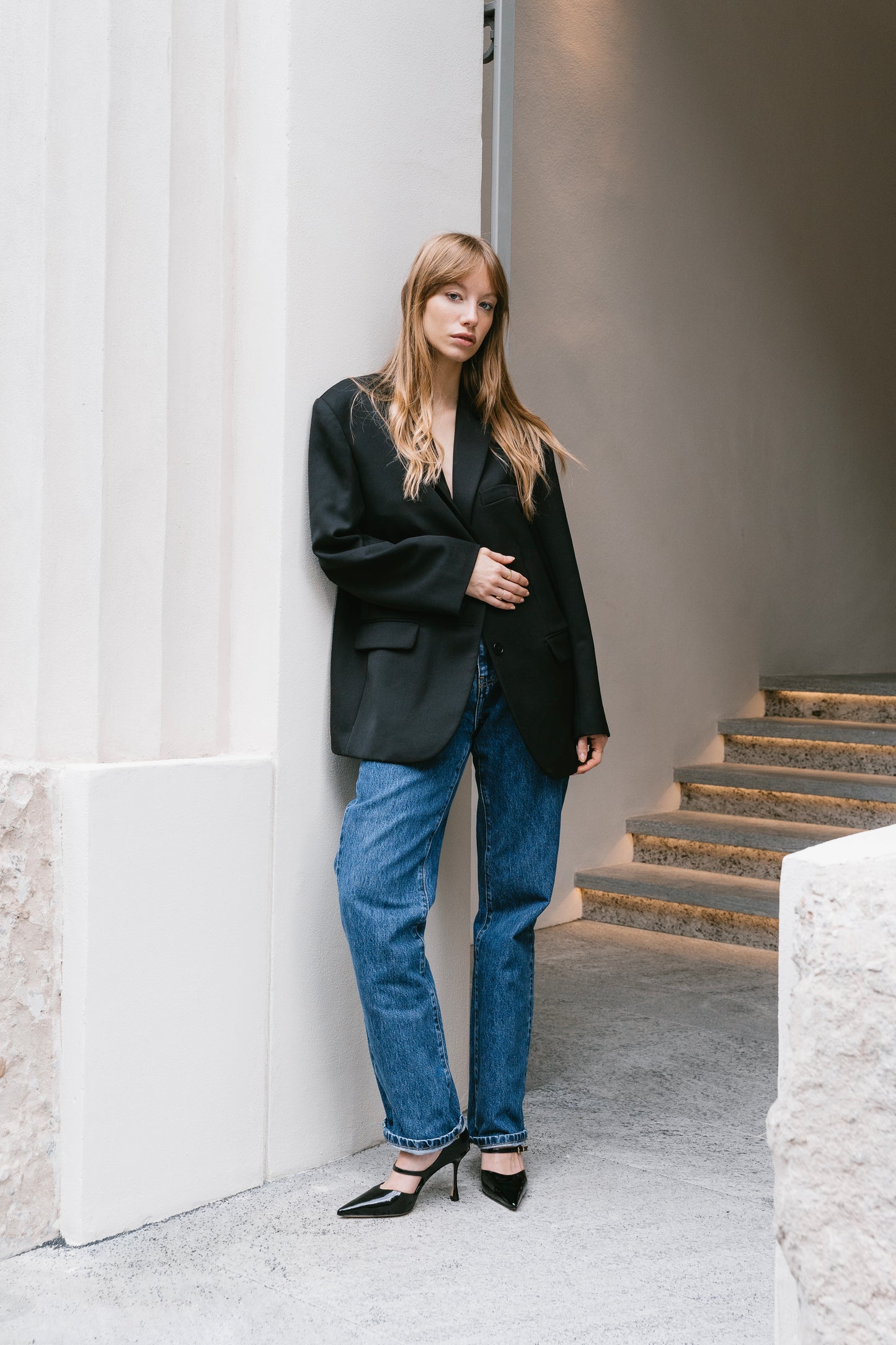 Scarpa spezzata Vicenza Nero tacco alto