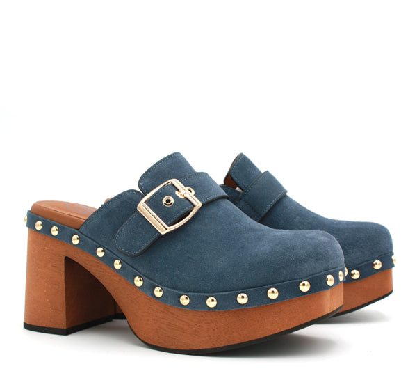 Platform Eva blu buckle