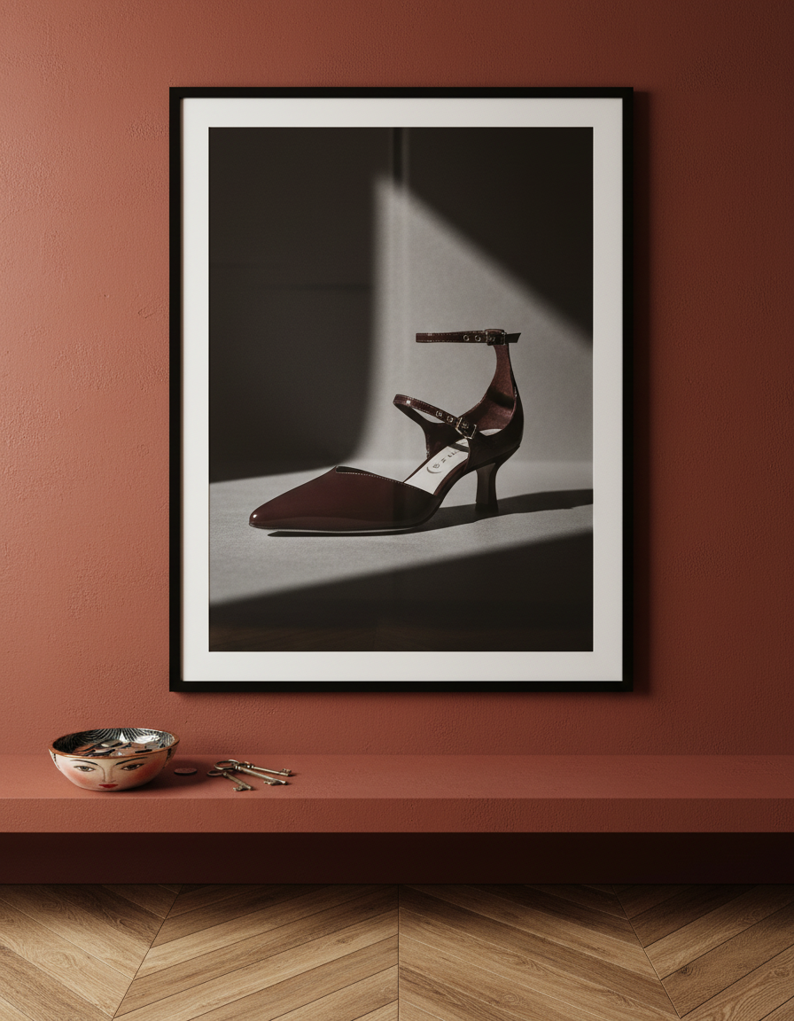 Scarpa spezzata Vicenza bordeaux tacco kitten