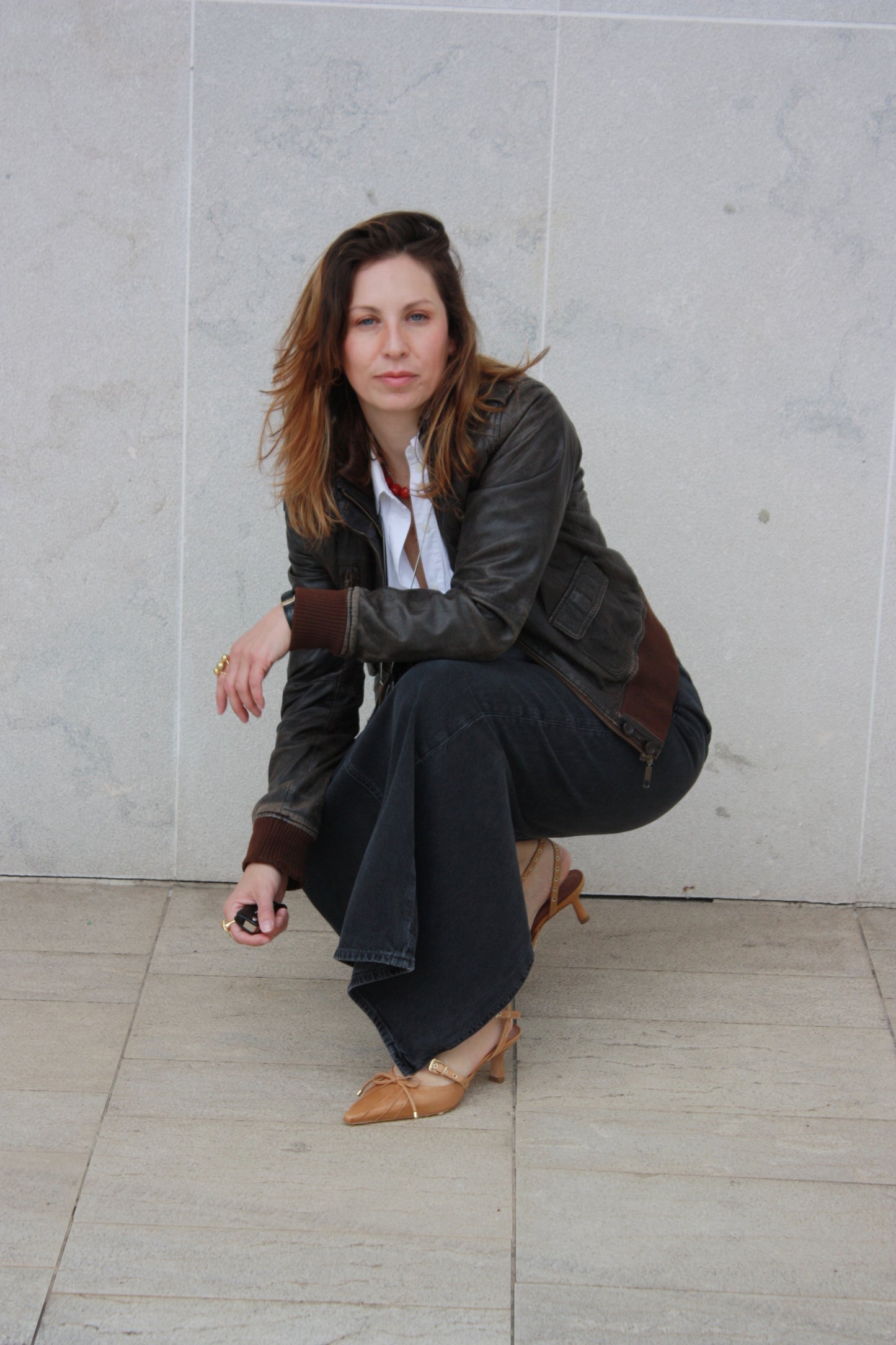 Vicenza - beige leather slingback