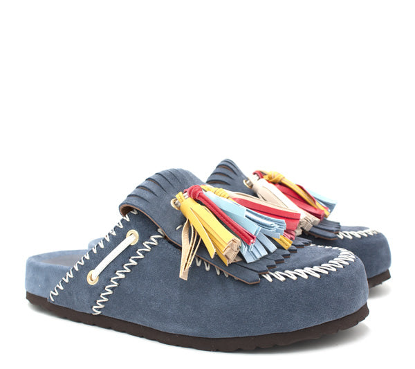 Mule Iris blu jeans