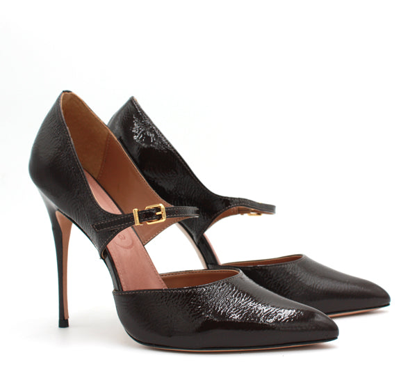Scarpa spezzata Vicenza marrone tacco alto