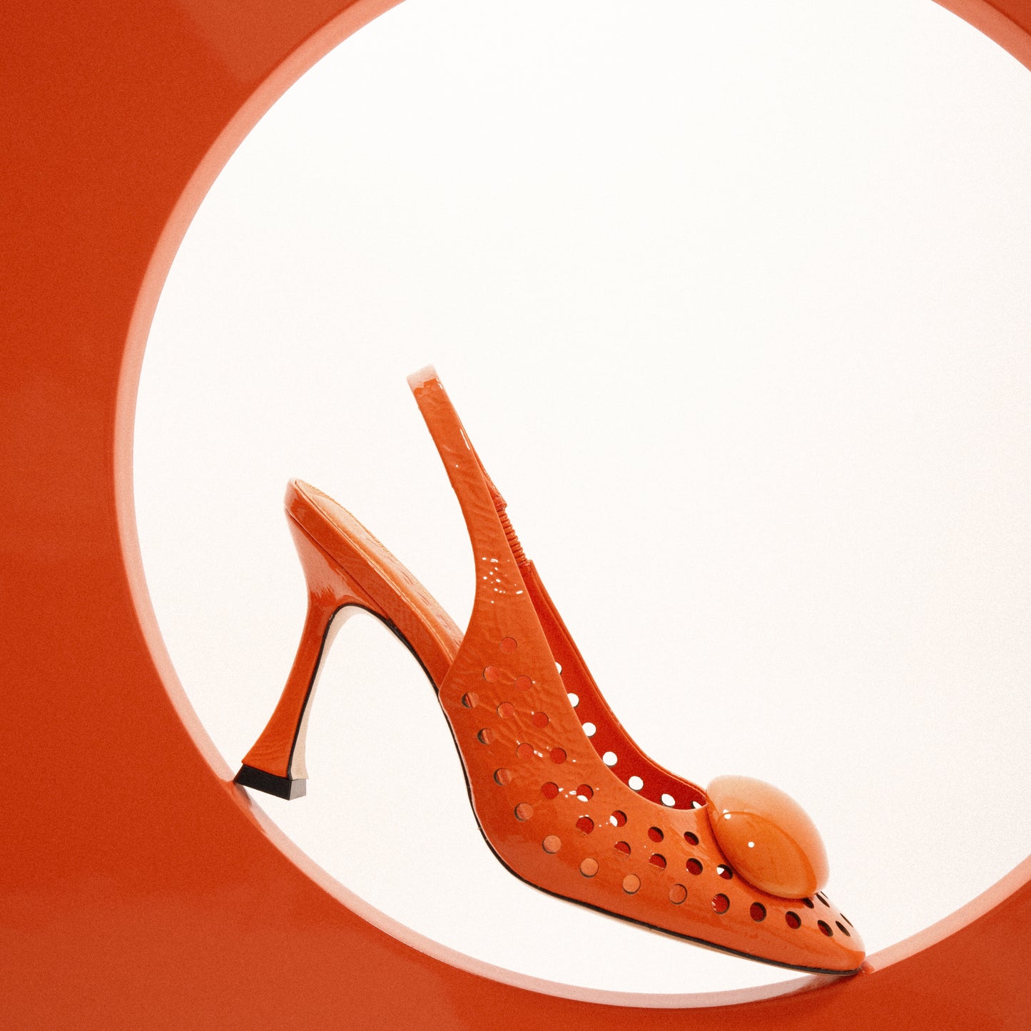 Slingback Margot Arancio Vicenza tacco alto
