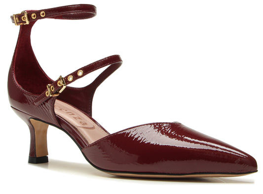 Bordeaux Vicenza shoes kitten heel