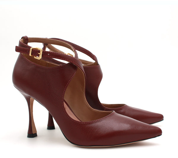 Décolleté Vicenza tacco alto bordeaux
