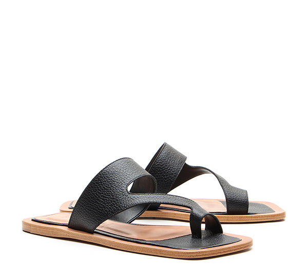 SLIDE LISSE FLAT NERO
