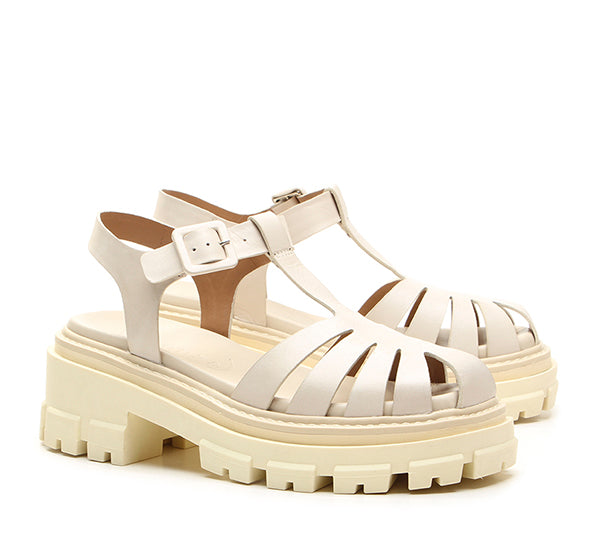 Bonnie, sandalo flat Vicenza beige