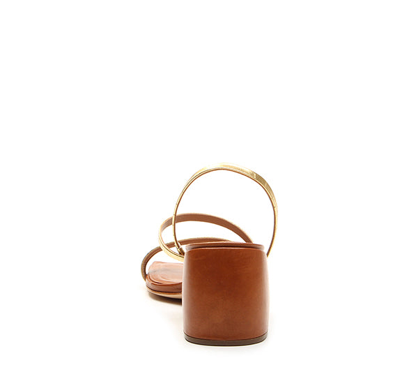 GOLD AND BROWN OHIO SANDAL