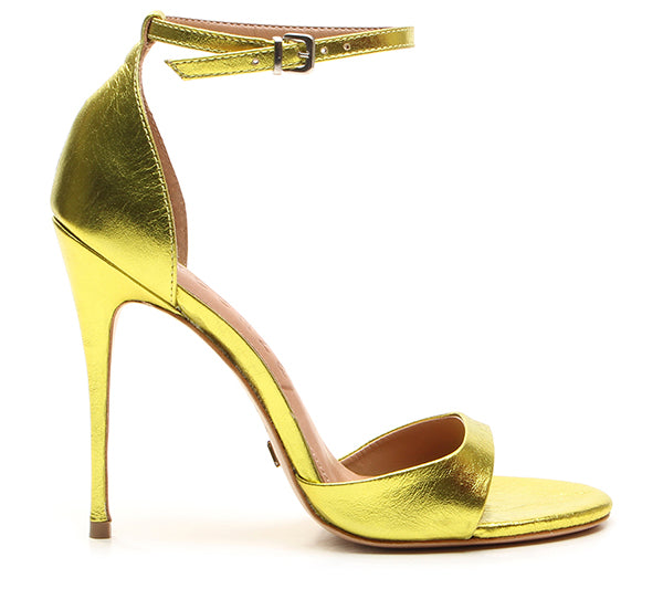 LIME GREEN SILVER SANDAL