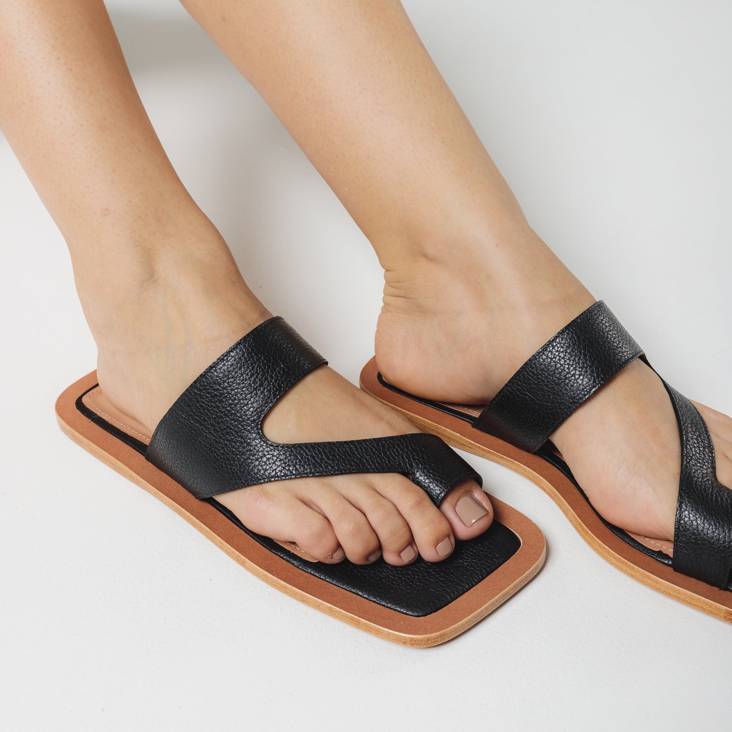 SLIDE LISSE FLAT NERO