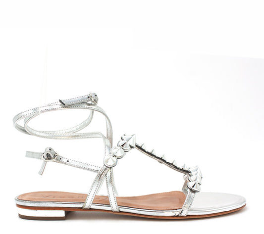 White Vicenza flat sandal