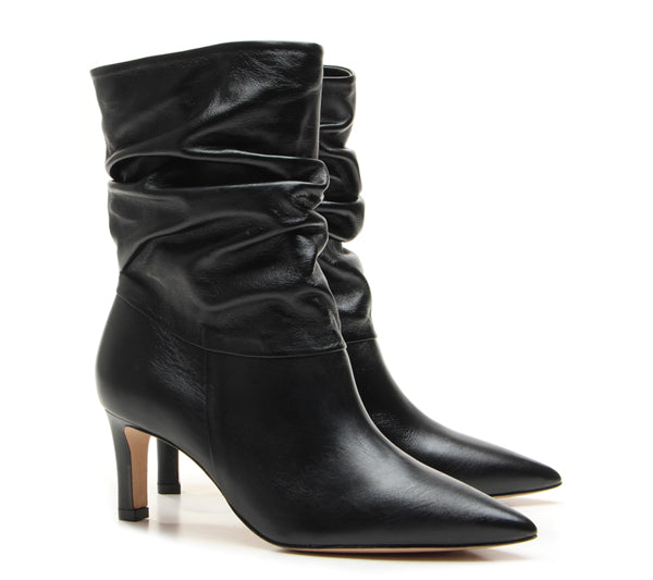 Vicenza black boot mid heel
