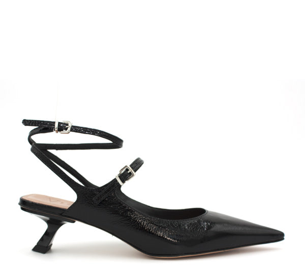 Vicenza - leather jeans slingback