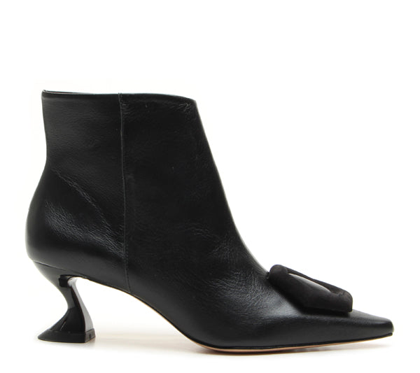 Black Vicenza ankle boot mid heel