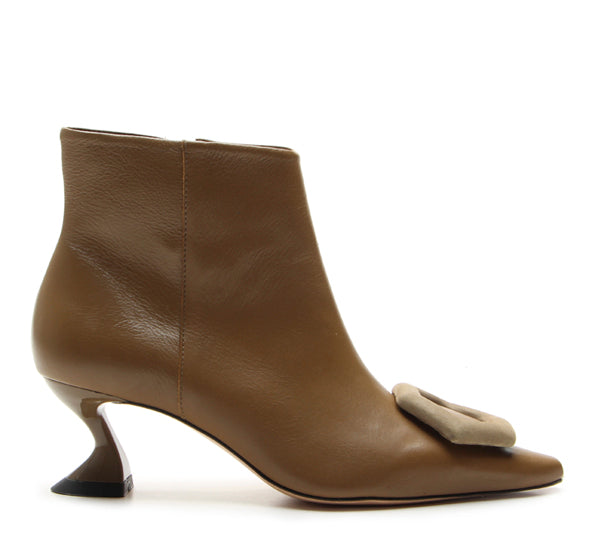 Vicenza brown ankle boot mid heel