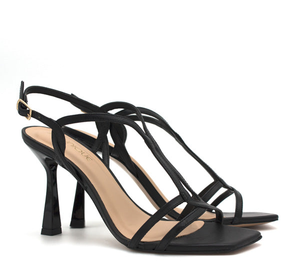 Black Miss Unique sandal - #AMOIMIEIDIFETTI