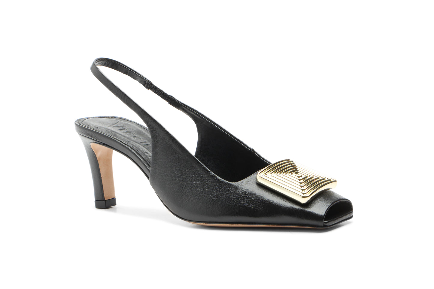 Black open toe slingback Vicenza 