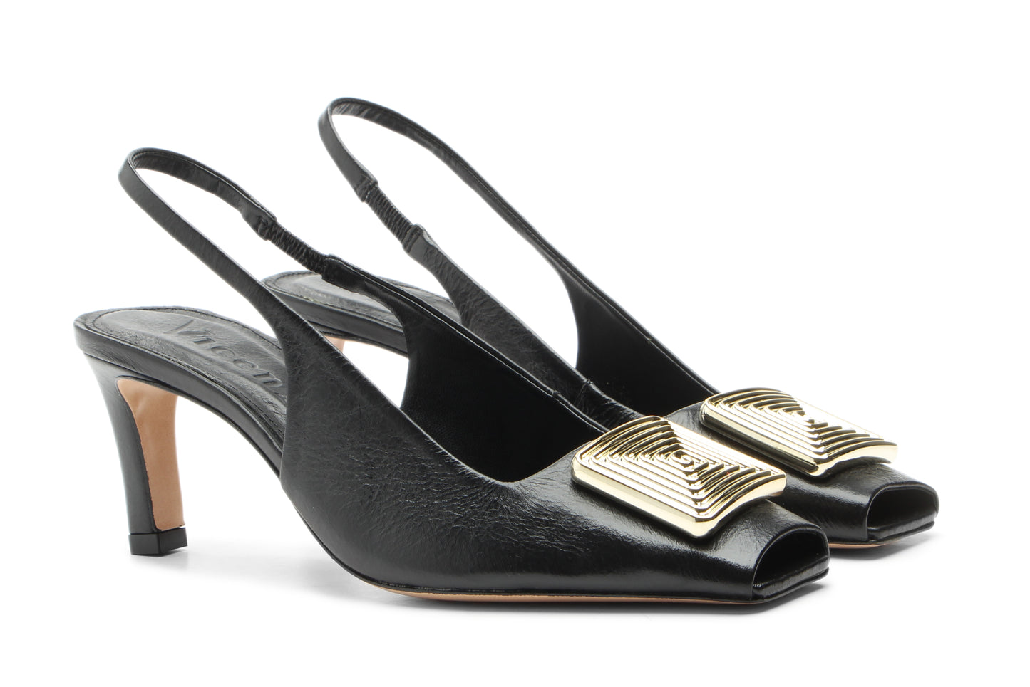 Black open toe slingback Vicenza 