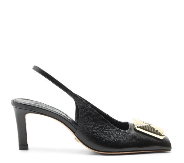 Black open toe slingback Vicenza 