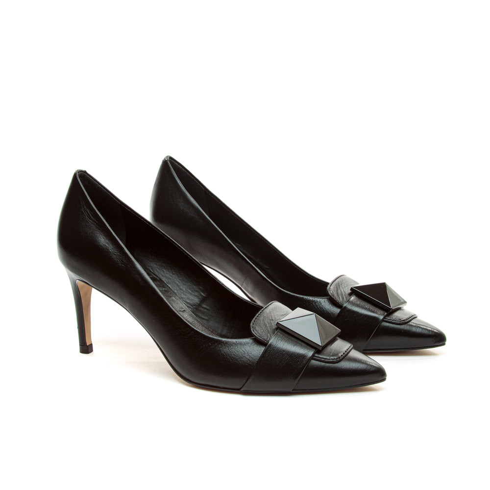 Black Miss Unique pump stiletto heel