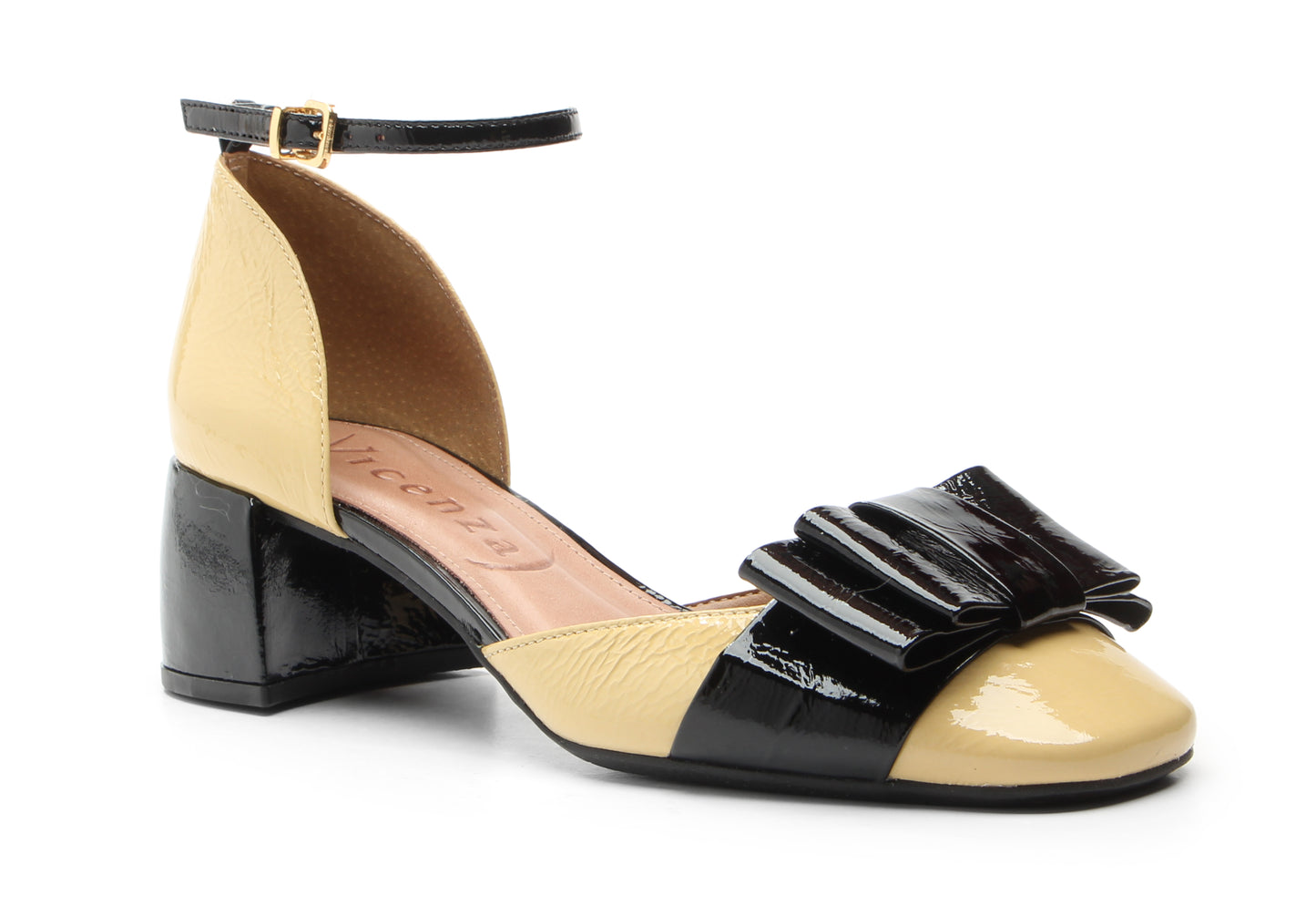 Medium heel bicolor Vicenza shoe