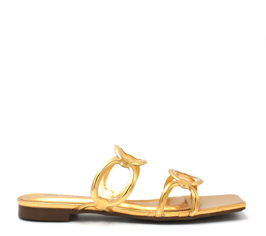 Gold Miss Unique mule