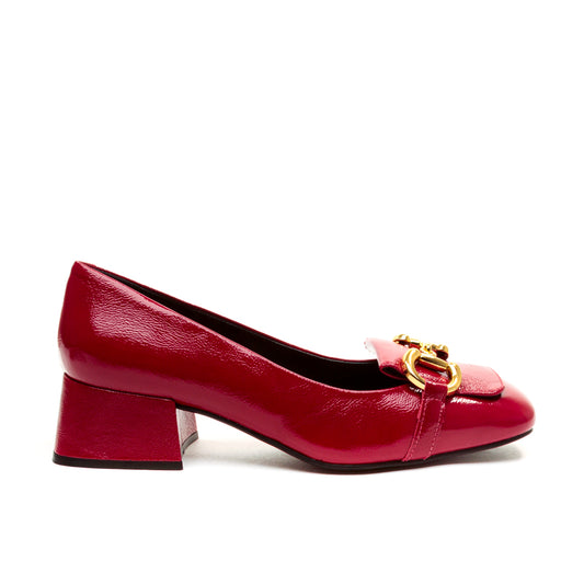 Irma red varnish mocassin