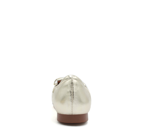 Mocassino dorato Ada arricciato