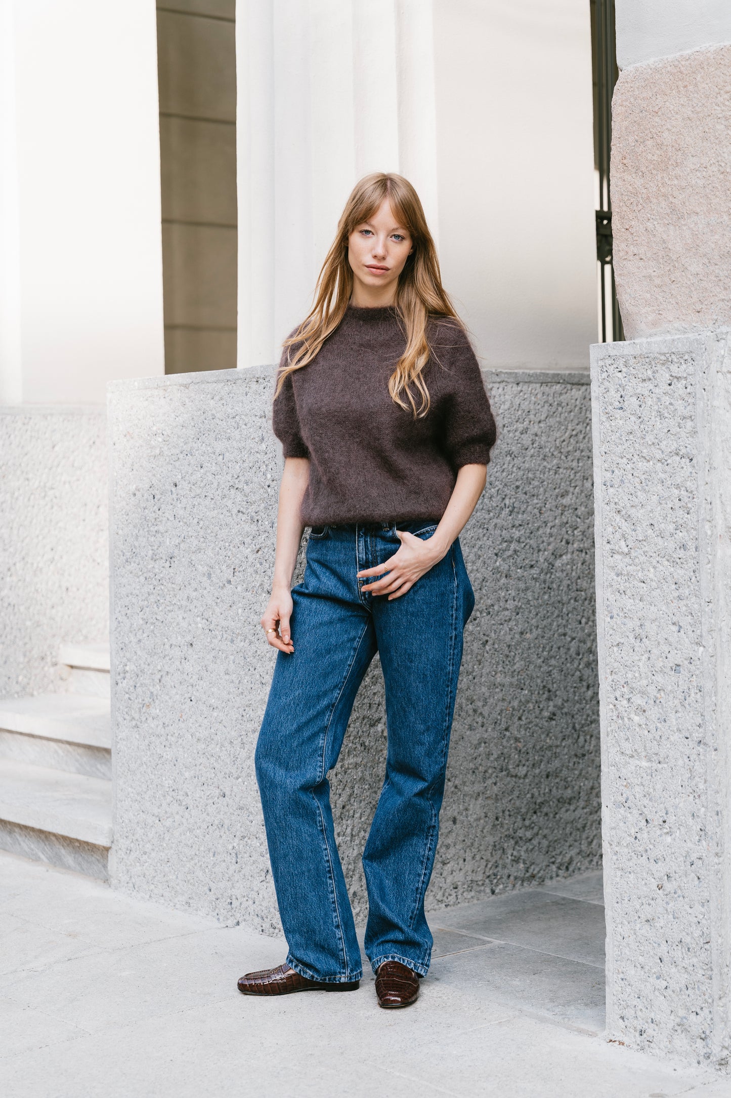 Adele brown mocassin