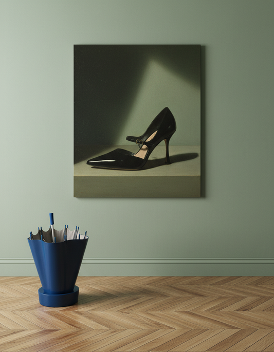 Scarpa spezzata Vicenza Nero tacco alto