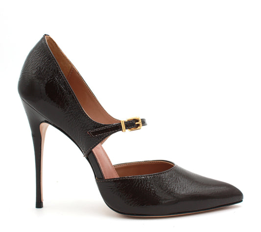 Scarpa spezzata Vicenza marrone tacco alto