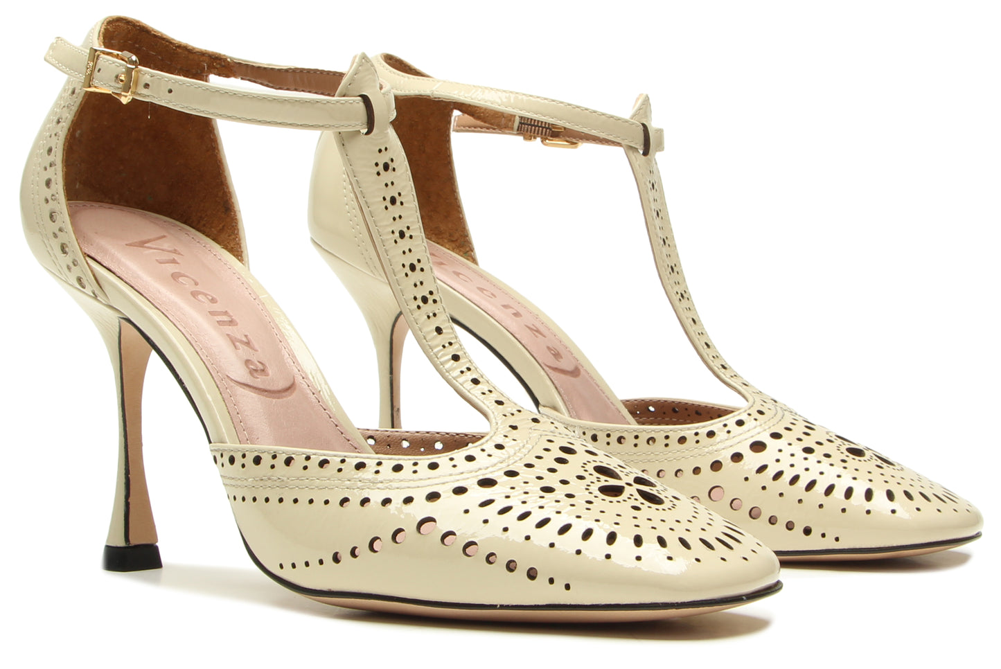 Sandalo Vicenza tacco alto off white