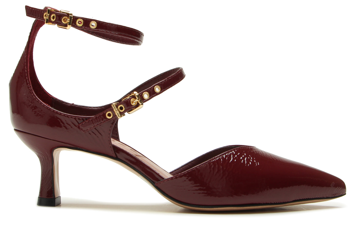 Bordeaux Vicenza shoes kitten heel