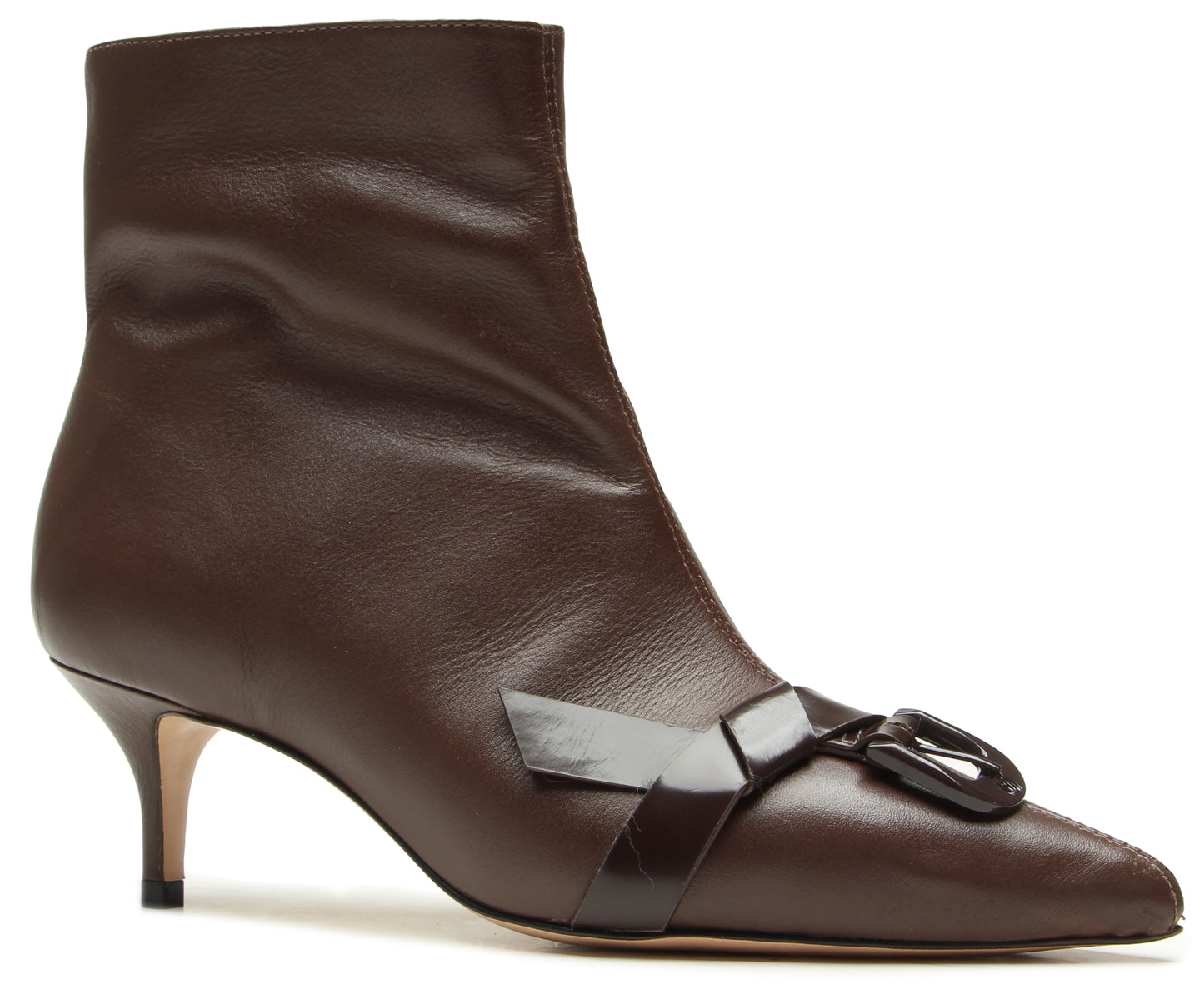 Tronchetto Vicenza marrone tacco kitten